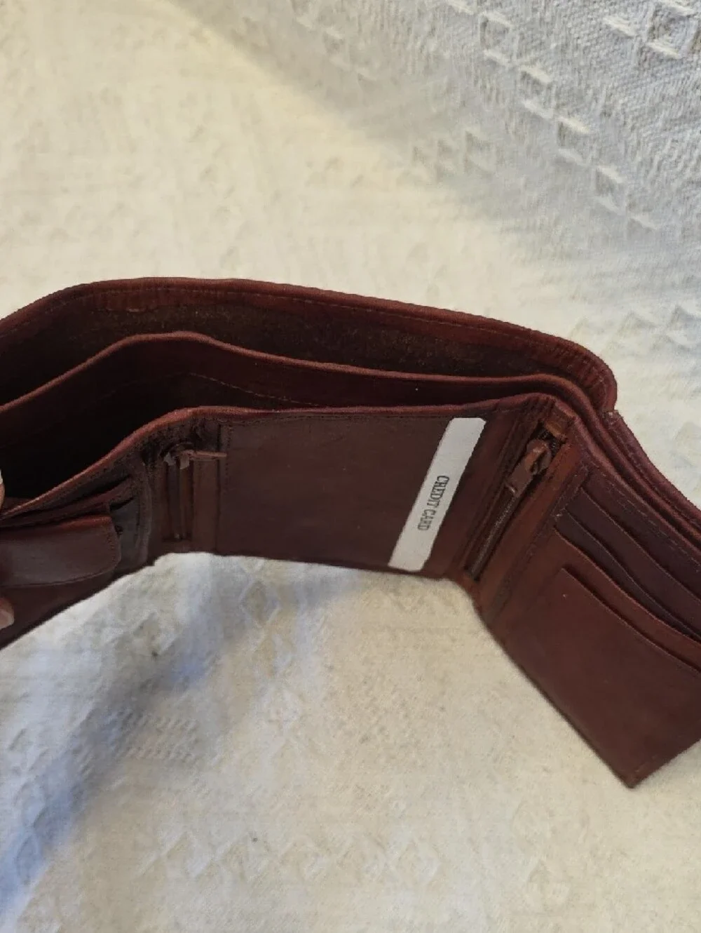 Brown Leather 'Mexico' Trifold Wallet